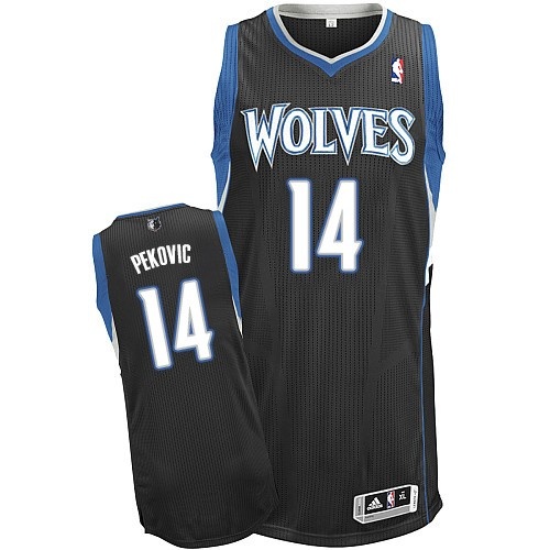 Men's  Minnesota Timberwolves #14 Nikola Pekovic Alternate Black Jersey